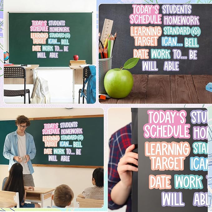 AmazingSpark 12 Pcs Class Subjects Magnets Classroom Daily Schedule Magnets - Image 5