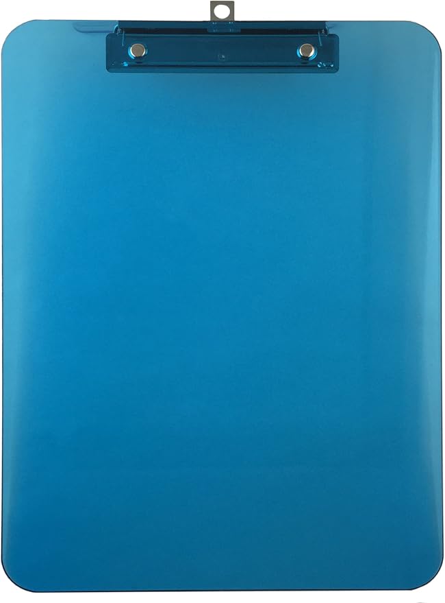 Trade Quest Plastic Clipboard Transparent Color Letter Size Low Profile Clip - Image 4