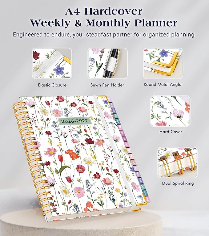 Academic Planner 2026-2027, 18 Months Weekly and Monthly Hardcover Planner - Image 4