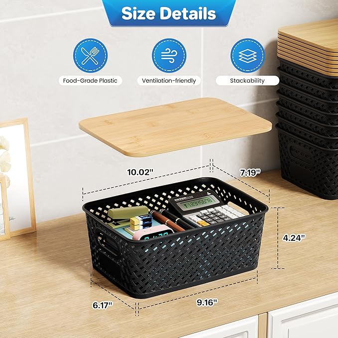 Anysig 8 Packs Plastic Storage Bins - Image 2