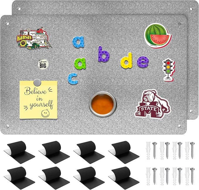 2Pack Magnetic Board, 17.1" x 11.8" Magnet Display, by Bonnary