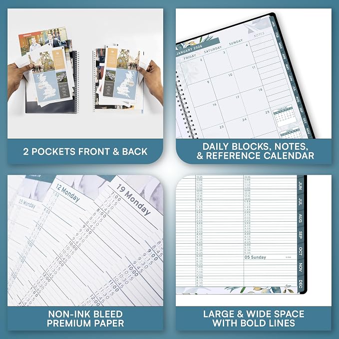 Ensight 2026 Appointment Book and Planner 8.5" x 11" Large Hourly Weekly Daily - Image 6