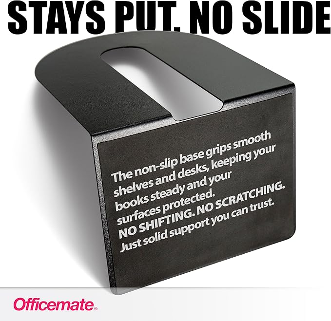 Officemate Heavy Weighted Bookends, Sturdy Office & Home Shelf Organizers - Image 5