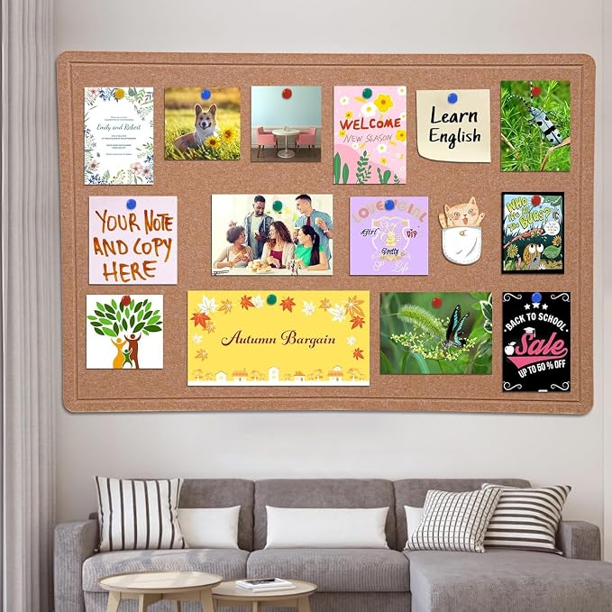 Extra Large Bulletin Board, 96 X 48 inches Cork Board - Image 6