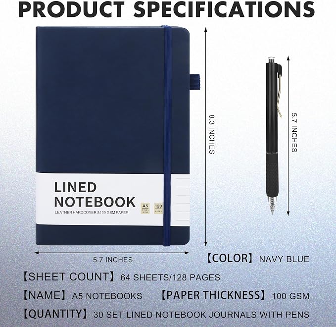 Aodaer 30 Set Lined Notebook Journals - Image 2