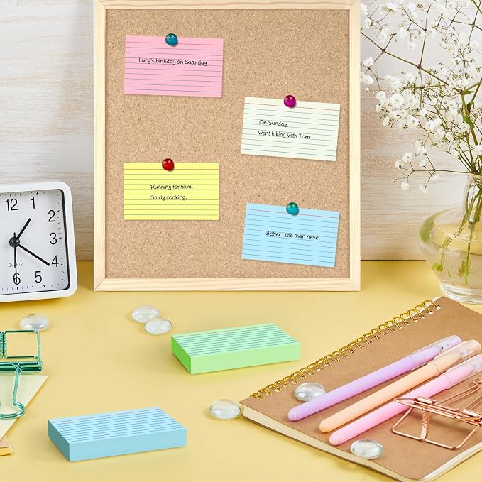 YIZUUN 250 Pack Colored Index Cards 3x5, Flash Cards - Image 5