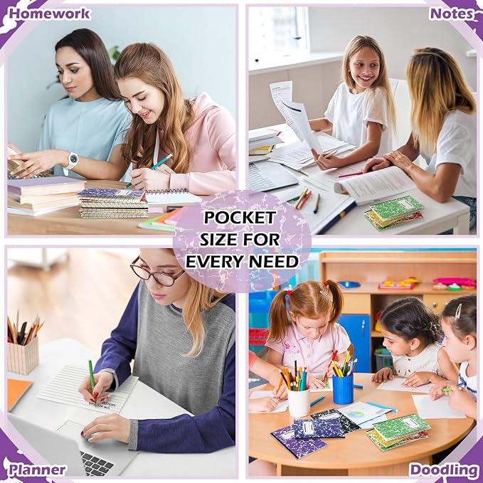 Eersida Mini Composition Notebook Composition Books Small Marble Note Books - Image 6