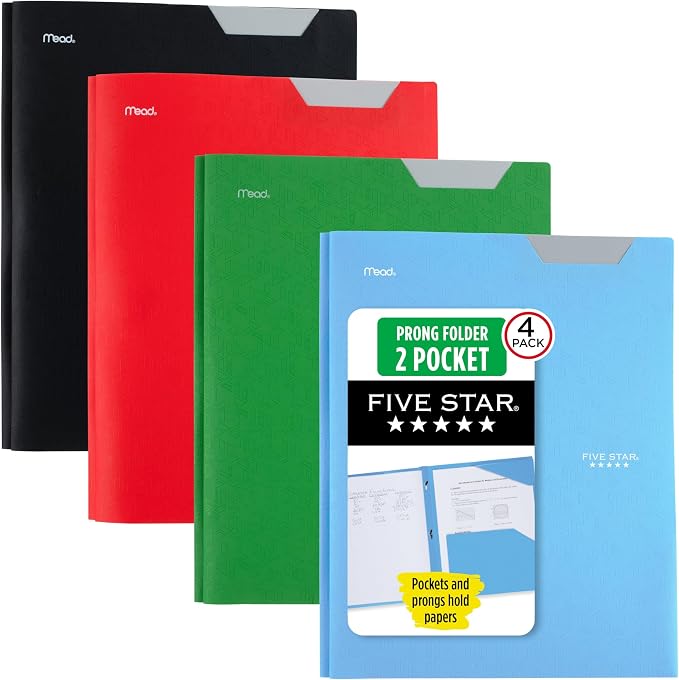 Five Star 2-Pocket Plastic Folder by FiveStar