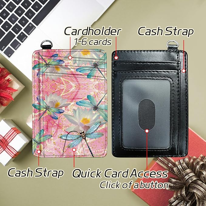 BWEGRHE Small Travel Wallets, RFID Blocking PU Leather Credit Card Holder - Image 5