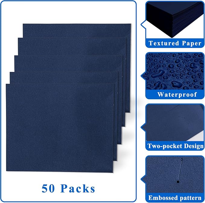 Zzrywuty 50 Packs Two Pocket File Folders - Image 4