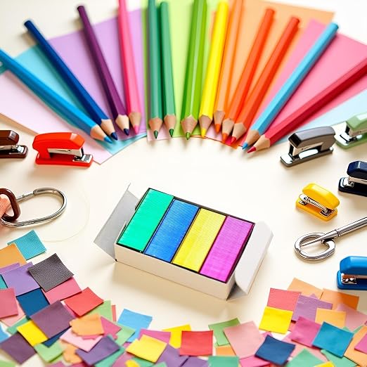 Mini Color Staples DIY Shop Stapler Refills Standard Book Staples Office Office - Image 6