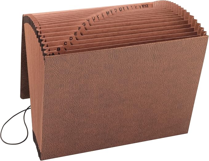 Smead TUFF Expanding File 21 Pockets, Alphabetic, Flap and Cord Closure by SMEAD