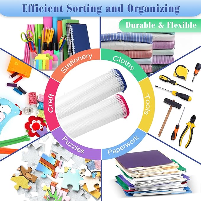 Jetec 32 Pcs Mesh Zipper Bags Toy Storage Bikini Organizer Bag Bolsas Para Guardar Trajes De Baño Waterproof Zipper Reusable Pouch Puzzle Multipurpose for Storage Office(Classic Color,13 x 9.5 Inch)-DeskLoop Office