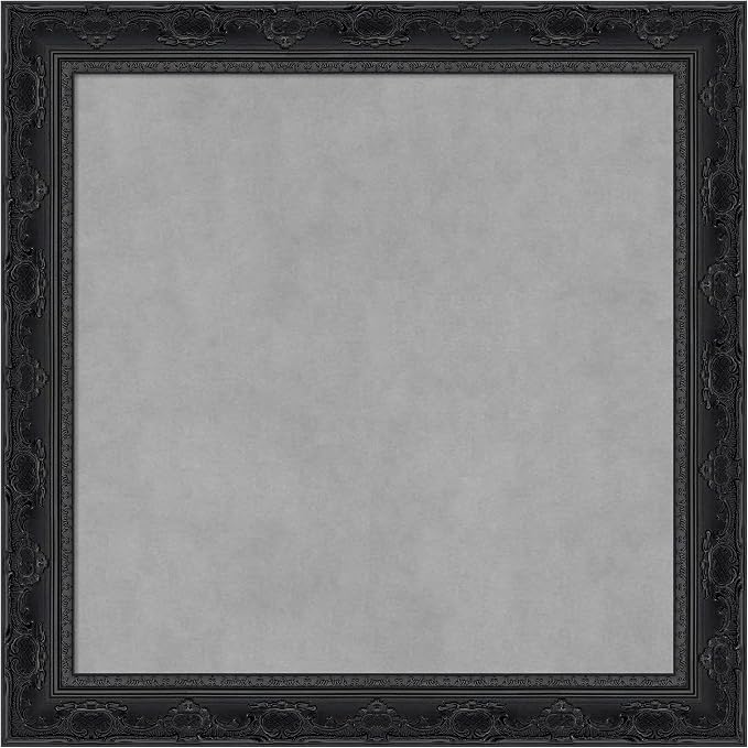 Amanti Art Black Framed Magnetic Board 24x24 Medium Vision Board by AmantiArt