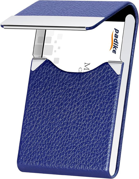 Padike Professional Business Card Holder PU Leather Business Card Case Name by padike