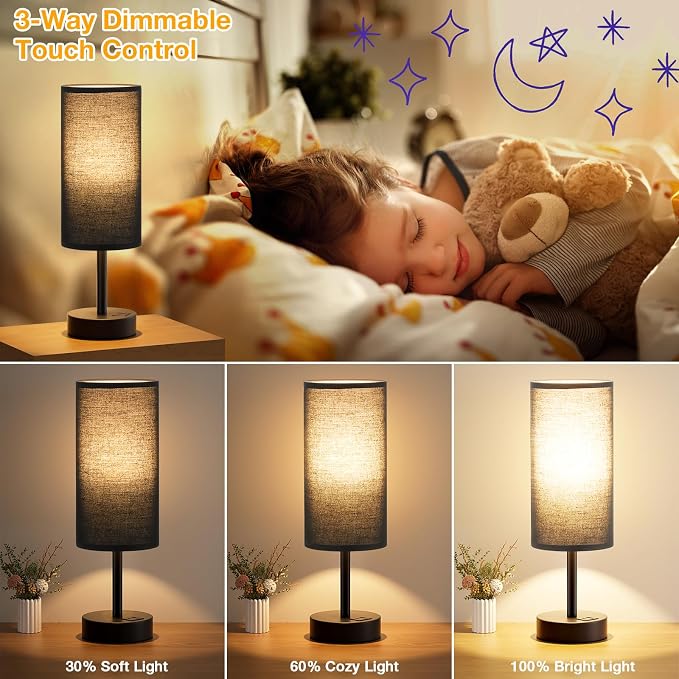 Dicoool Black Touch Bedroom Lamp - Image 3