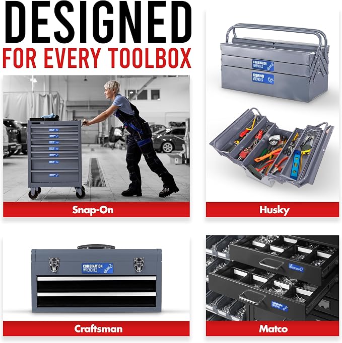 Magnetic Tool Labels for Toolbox – 80 Piece Heavy Duty Drawer & Tool Chest - Image 5