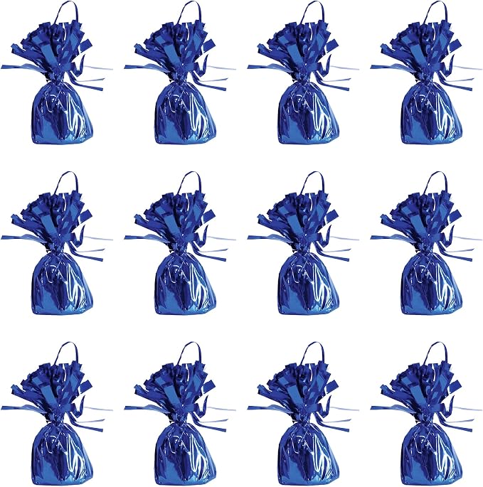 Beistle Metallic Wrapped Balloon Weights – 12 Pack, Party Decorations by Beistle