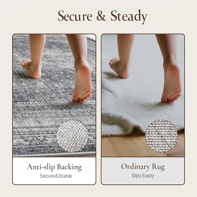 GENIMO Runner Rug 2x7 Non Slip Machine Washable Hallway Runner Rug, Low Pile - Image 8