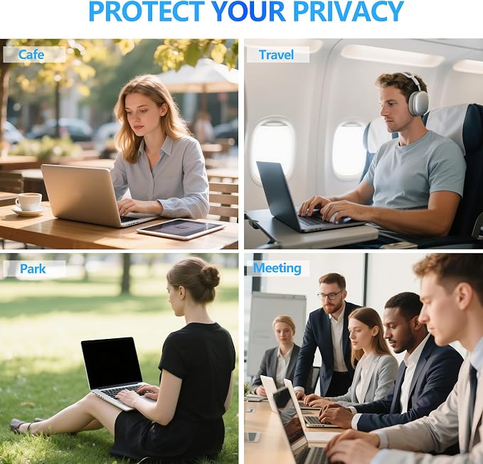 4-Way Laptop Privacy Screen Shield 16 Inch 16:10 Aspect, Removable 360° Privacy - Image 8