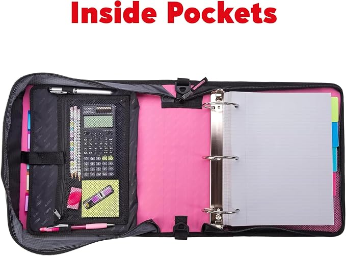 Case-it Mighty Zip Tab Zipper Binder, Expanding File Folder and Shoulder Strap - Image 6