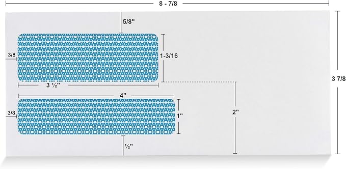 500#9 FLIP & SEAL Double Window Security Envelopes - Image 4