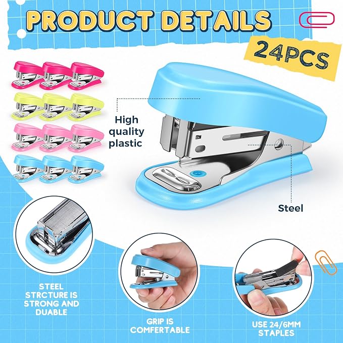 Ctosree 24 Pcs Mini Stapler Bulk - Image 2