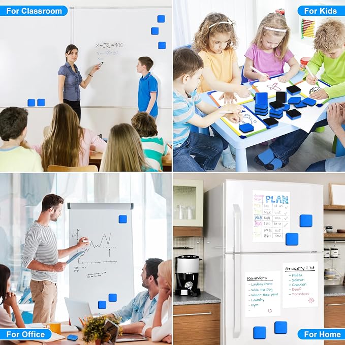 200 Packs Cube Dry Erase Eraser Bulk, Mini Magnetic Whiteboard Dry Erasers - Image 7