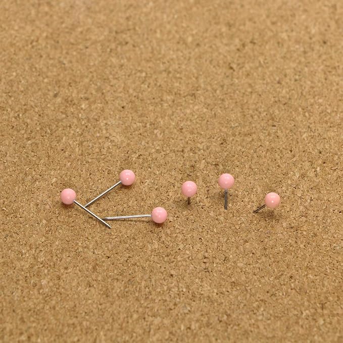 Tupalizy 1/8 Inch Small Round Ball Head Decorative Push Pins Map Thumb Tacks - Image 2