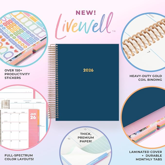 Blue Sky Livewell 2026 Daily and Monthly Planner Calendar, January 2026 - Image 5