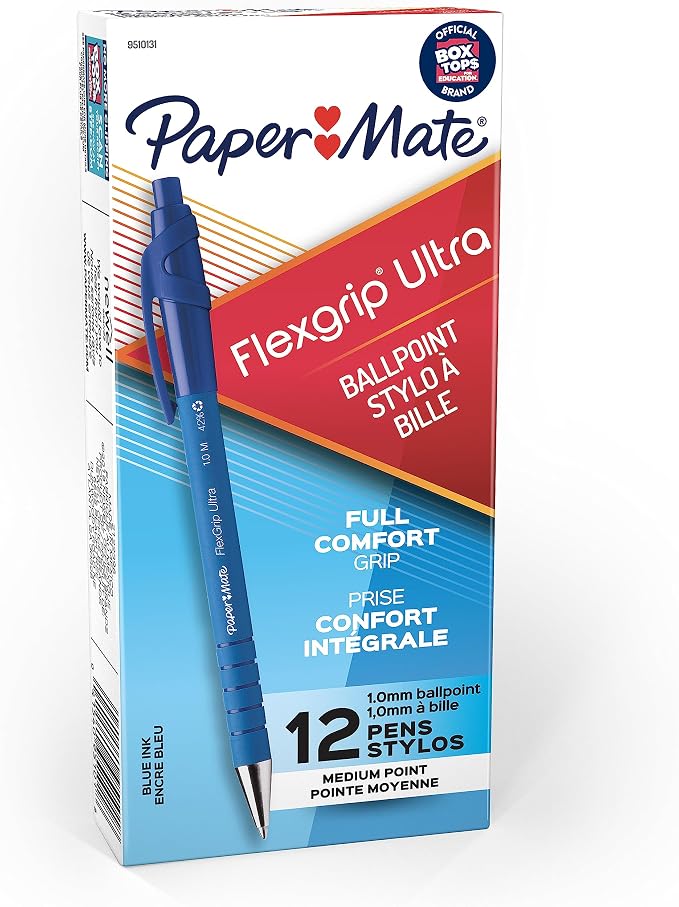 Paper Mate FlexGrip Ultra Retractable Ballpoint Pens, Medium Point, Teacher by Unknown