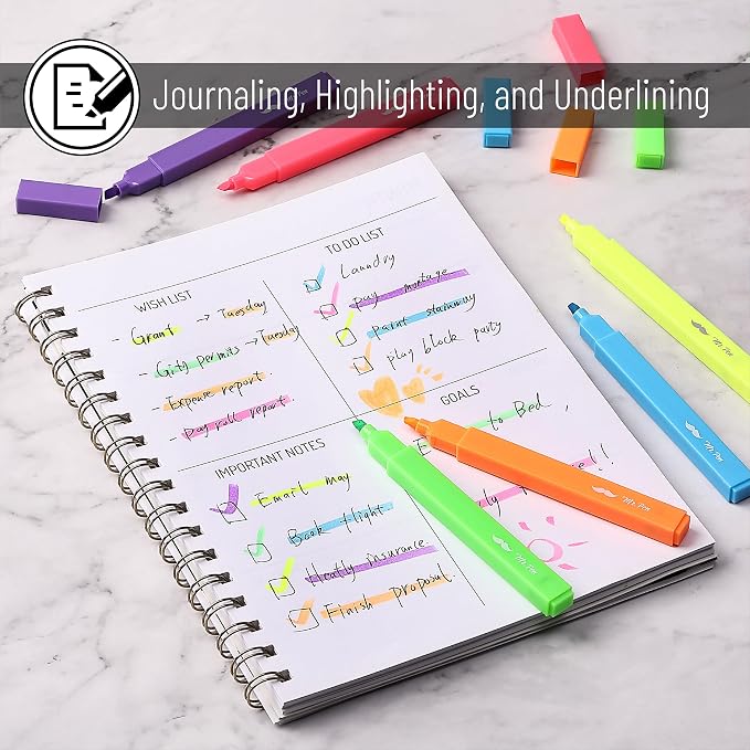 Mr. Pen- Aesthetic Highlighters No Bleed, 6 Pack, Cute Highlighters Assorted - Image 4