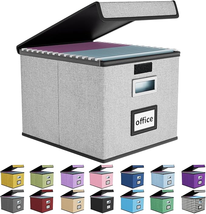 Upgraded Portable File Organizer Box by Huolewa