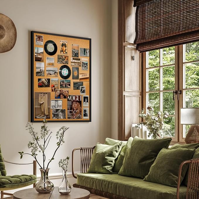 Miratino Large Bulletin Board, 36 "x 24" Cork Boards for Walls with Black Frame, Pin Display Board Vision Board for Home School Office Decor…-DeskLoop Office