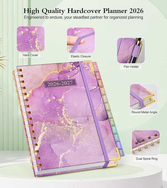 Academic Planner 2026-2027, Hardcover Weekly and Monthly Calendar Planner from - Image 4