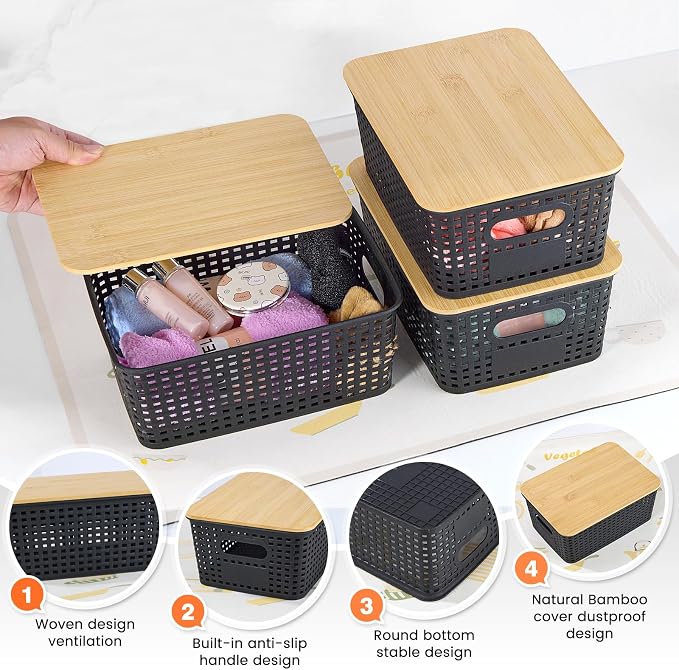 Ohmlove Plastic Storage Baskets - Image 3