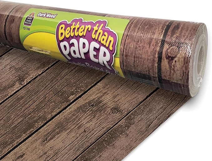 Teacher Created Resources Dark Wood Better Than Paper Bulletin Board Roll by TeacherCreatedResourcesOS