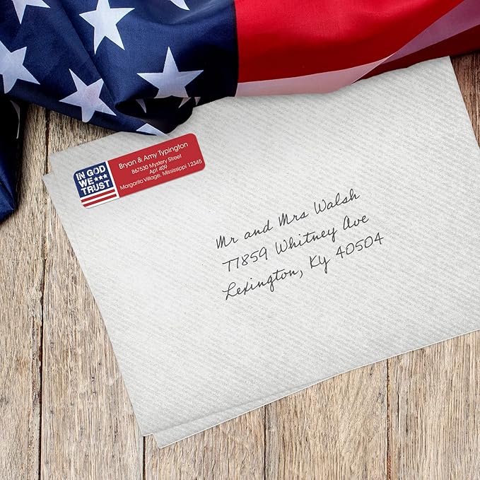 in God We Trust Rolled Address Labels/Roll of 250 Personalized Return Address - Image 3