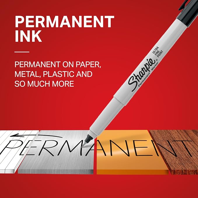 Sharpie Permanent Markers, Ultra Fine Point, Teacher Supplies - Image 2