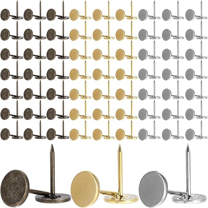 99pcs Metal Thumb Tacks, Heavy Duty Flat Head Push Pins, Upholstery Tacks by Unknown