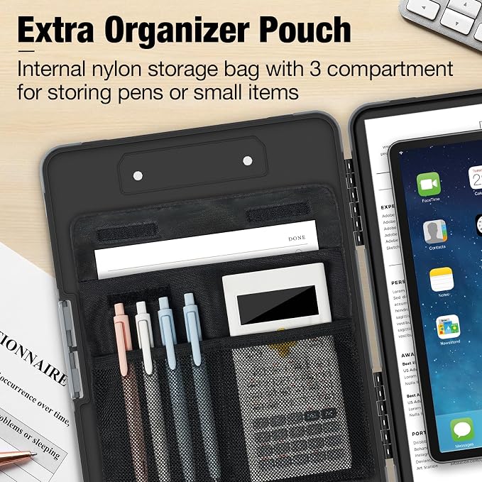 Sooez Toughest Clipboard with Storage, Internal Pen Pouch Included, Letter/ A4 - Image 4