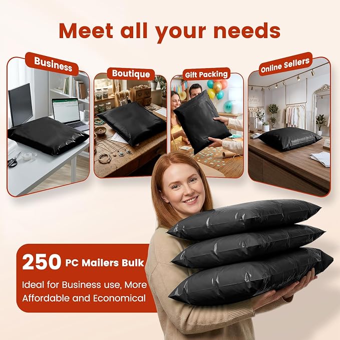 Metronic Poly Mailers 19x24 250Pcs Large Shipping Bags - Image 7