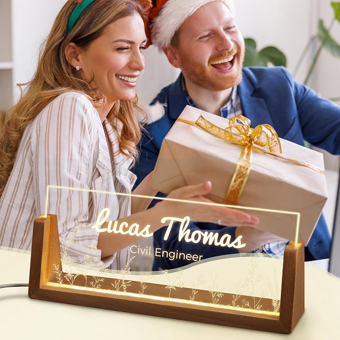 Custom Light Up Name Plate for Desk, Personalized LED Acrylic Name Sign - Image 7