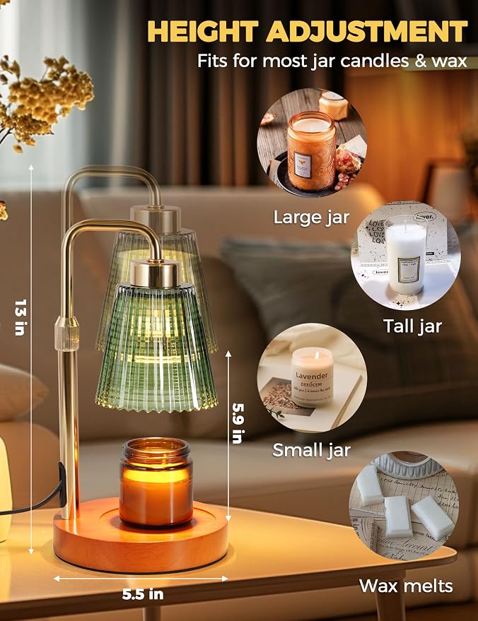 GODONLIF Green Candle Warmer Lamp - Image 3