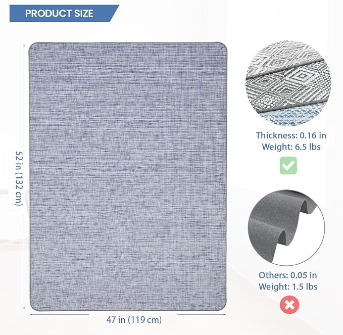 Chair Mat for Hardwood & Tile Floor, Anti Slip, Floor Protector for Home Office - Image 2