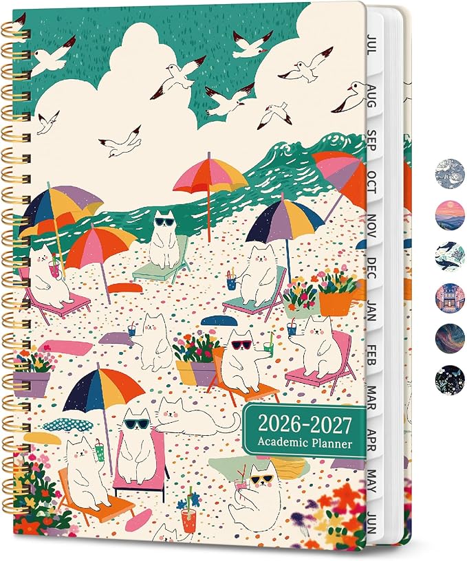 Planner 2026-2027, Hardcover Monthly and Weekly Academic Planner July 2026 by Zotia