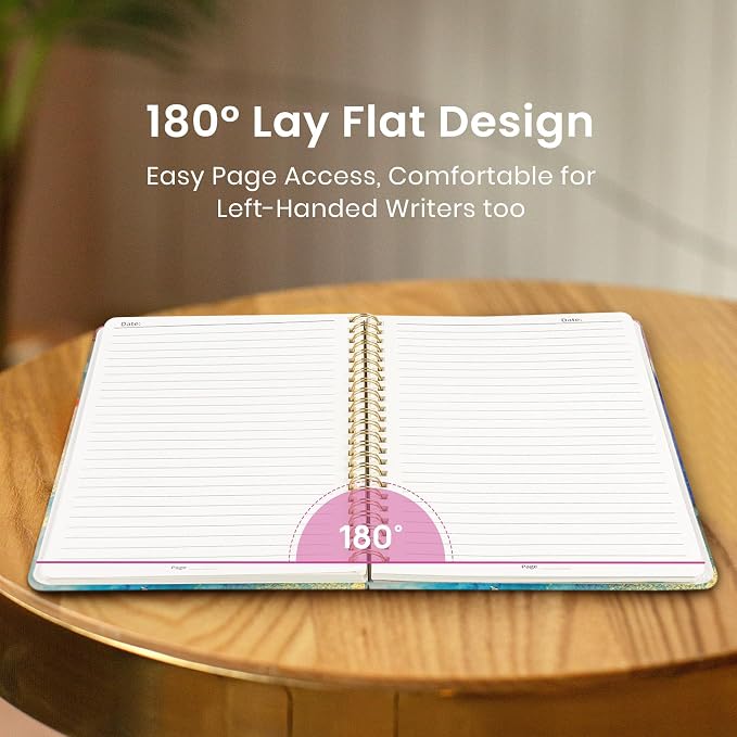 Taja Spiral Lined Journal for Women, Notebook for Work - Image 4