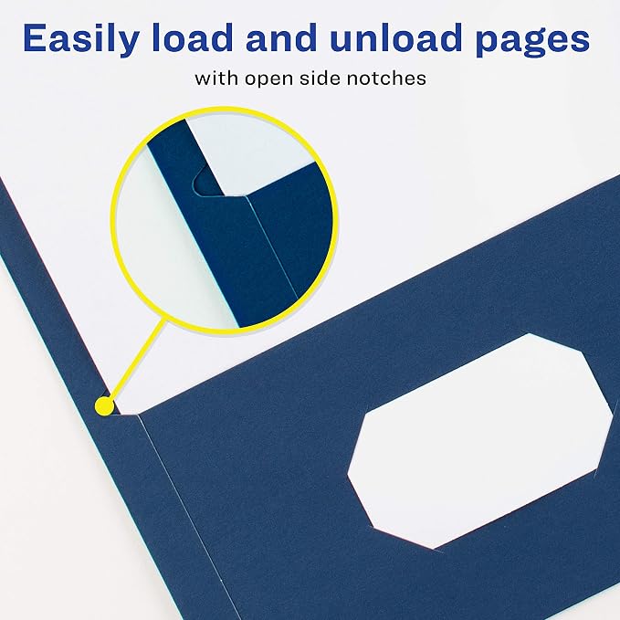 Avery Two Pocket Folders, Holds up to 40 Sheets, Business Card Slot, - Image 7