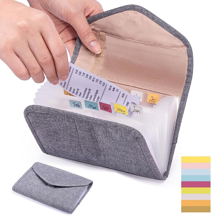 Fabric Receipt Organizer 7X5 by FRECOLSH