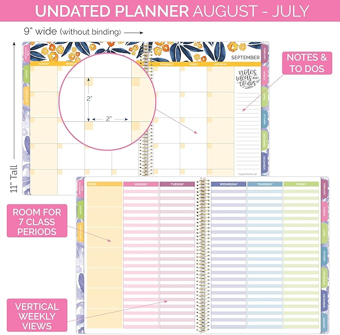 bloom daily planners Undated Academic Year Teacher Planner & Calendar - Image 3